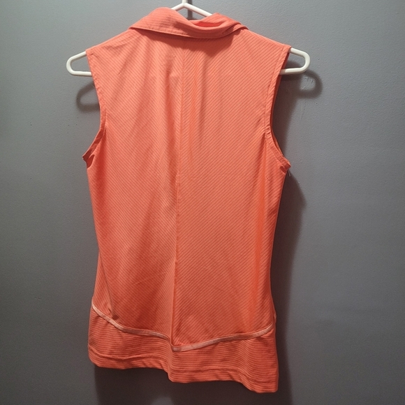 Reebok Orange Sleeveless Polo Top M - Picture 5 of 5